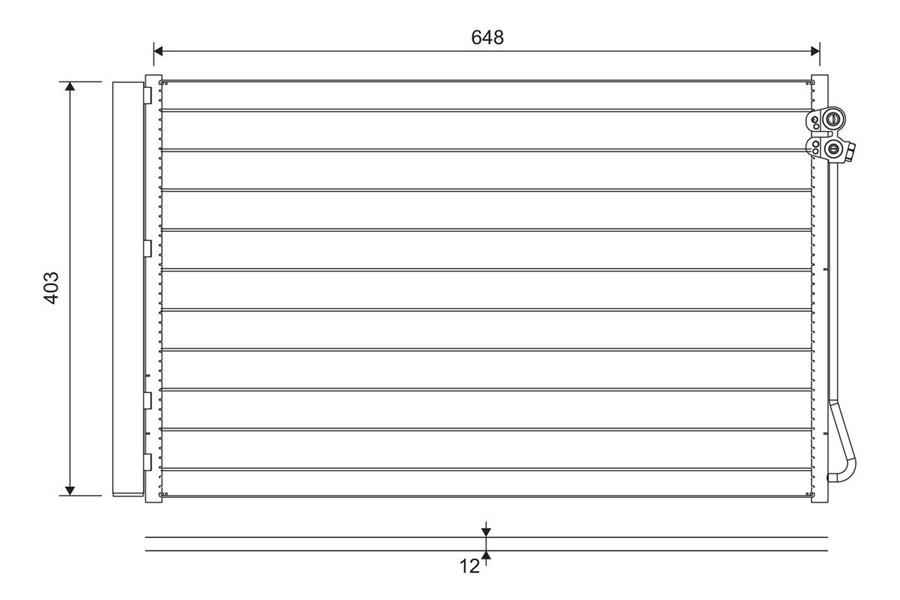 VALEO KLIMA RADYATORU MERCEDES W447 B907 B910 OEM: A4478350070 - VALEO 822747 kodlu oto yedek parça görseli