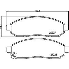 VALEO FREN BALATASI ÖN RENAULT KOLEOS 08 NISSAN NAVARA 2.5L YD25DDTi D40 4x2 4x4 10- / PATHFINDER 2.5L YD25DDTi DCi R51 17MM OEM: 410603072R-41060CC090-D1060EJ20A - VALEO 9001177 kodlu oto yedek parça görseli