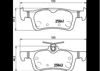 VALEO DİSK FREN BALATASI ARKA AKS FIESTA VII 2017- FTE KIRMIZI KUTU OEM: KTK1BC2M007AC-2123543 - VALEO 9005133 kodlu oto yedek parça görseli
