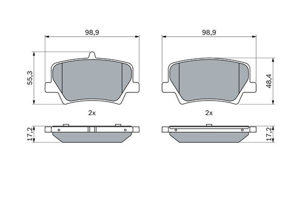 VALEO DİSK FREN BALATASI ARKA VOLVO XC40 2.0-2.0D 10-17 OEM: 31687033-31471471-32276934-32276933 - VALEO 9005198 kodlu oto yedek parça görseli
