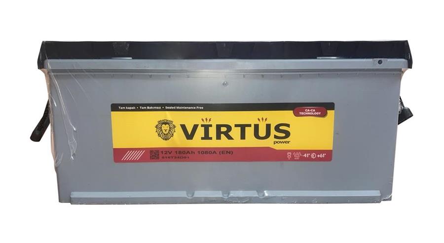 VIRTUS AKÜ 12 V 180 Ah. BAKIMLI MF ARC B KUTU 513x222x223  - VIRTUS V516T34D91 kodlu oto yedek parça görseli