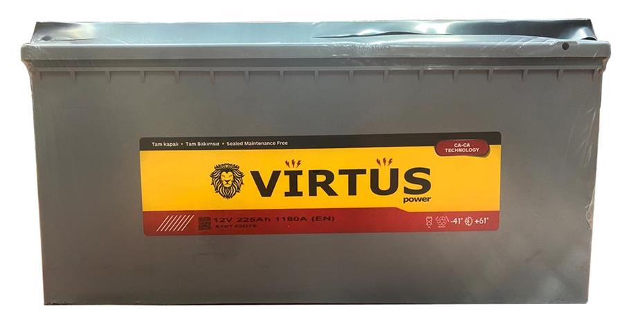 VIRTUS AKÜ 12 V 225 Ah. BAKIMLI MF ARC C KUTU 515x275x240  - VIRTUS V516T42D79 kodlu oto yedek parça görseli