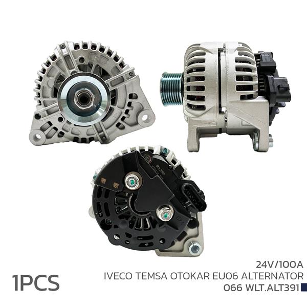 VOLTECH ALTERNATÖR 24V 100A IVECO TEMSA OTOKAR EUO6 1986A00966 OEM: 1986A00966 - VOLTECH 066WLT.ALT391 kodlu oto yedek parça görseli