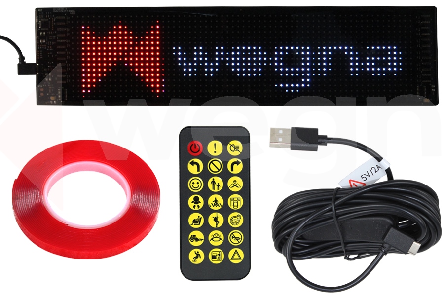 WEGNA ARAÇ İÇİ ARABA IŞIĞI LED EKRAN 20x64 10.2x34.8cm OEM: AKSESUAR - WEGNA AC01-027 kodlu oto yedek parça görseli