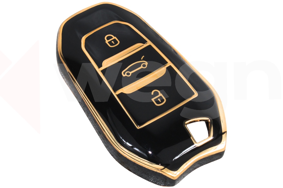 WEGNA KONTAK ANAHTAR KUMANDA KORUYUCU KILIF TPU SİLİKON SİYAH CITROEN C5 AIRCROSS-C3-C4-C-ELYSEE OEM: AKSESUAR - WEGNA AC01-034 kodlu oto yedek parça görseli