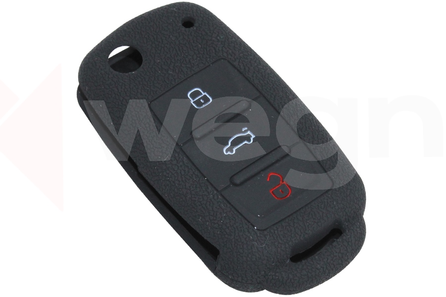 WEGNA KONTAK ANAHTAR KUMANDA KORUYUCU KILIF SİLİKON SİYAH VW CADDY-JETTA-POLO-GOLF 6-SEAT LEON OEM: AKSESUAR - WEGNA AC01-035 kodlu oto yedek parça görseli