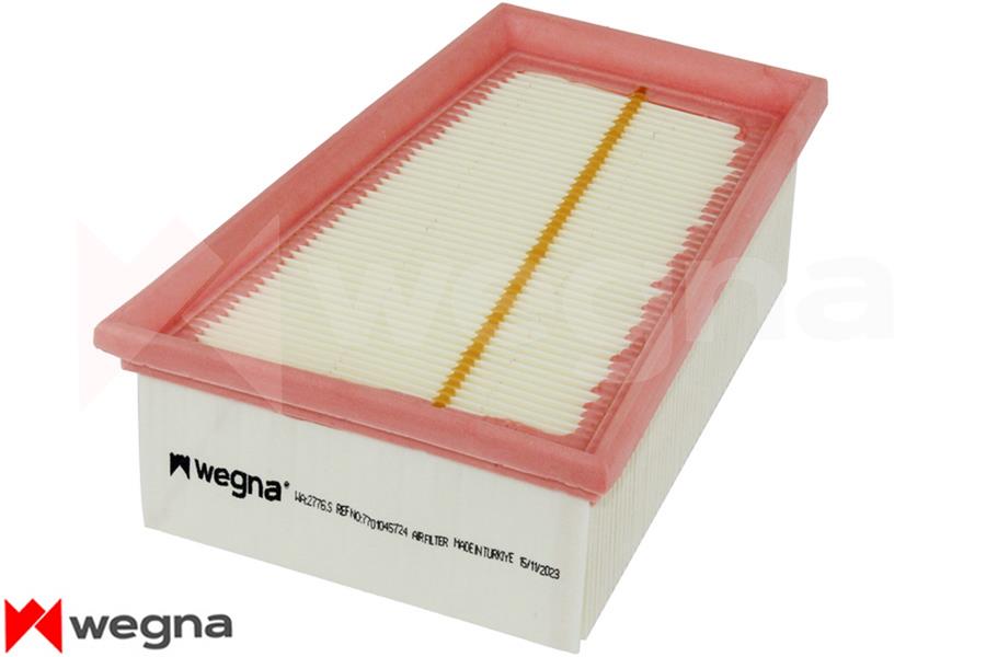 WEGNA HAVA FİLTRESİ CLIO II 01 06 KANGOO 01 LAGUNA 98 TRAFIC 01 06 MEGANE I 98 SCENIC 98 VIVARO 01 06 1.4-16V 1.6 2.0 ÜÇGEN 7701045724-8200431051-1654600QAA OEM: 7701045724-8200431051-1654600QAA - WEGNA WA2776.S kodlu oto yedek parça görseli