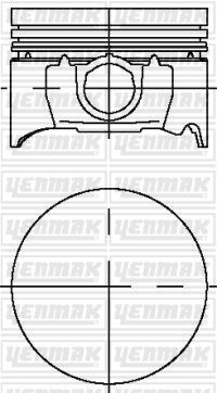 YENMAK PISTON SEGMAN STD 8060MM MONDEO II ZH 18 16V ZETEC 103PS -113PS 95 99 OEM: 8770821-8783690002-8783690702 - YENMAK 31-04032-000 kodlu oto yedek parça görseli