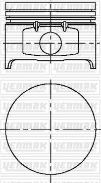 YENMAK MOTOR PİSTON SEGMAN CLIO MGN 1.4 8V K7J STD 79.50 MM 7702262173 OEM: 7702262173 - YENMAK 31-04169-000 kodlu oto yedek parça görseli