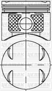YENMAK MOTOR PİSTON SEGMAN STD MGN II-CLIO II-CLIO III-MODUS-SCENIC II K4J 1.4 16V 79.50 OEM: 7701476394-7701474903-7701474904 - YENMAK 31-04177-000 kodlu oto yedek parça görseli