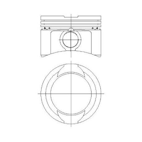 YENMAK MOTOR PİSTON SEGMAN PALIO-PUNTO 1.2 8V 97 0.40 71715335 OEM: 71715335 - YENMAK 31-04285-040 kodlu oto yedek parça görseli