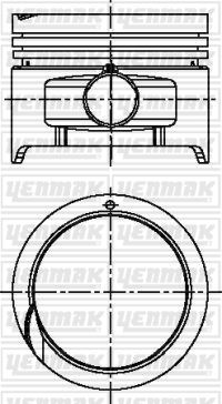 YENMAK PISTON SEGMAN STD ACCENT 1.3 KARB 95-00 G4EH  - YENMAK 36-04441-000 kodlu oto yedek parça görseli