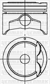 YENMAK PISTON SEGMAN 0.50 ACCENT 1.5 00-02 G4EC-G G4EB OEM: 23410-26611 23410-26612 - YENMAK 36-04483-050 kodlu oto yedek parça görseli