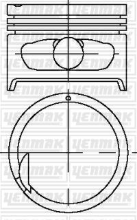 YENMAK PISTON SEGMAN STD ACCENT 1.5 12V 95-00 - YENMAK 36-04484-000 kodlu oto yedek parça görseli