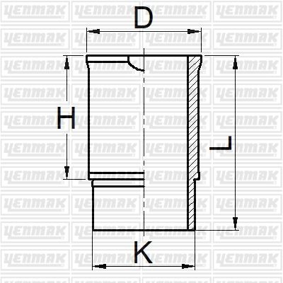 YENMAK MOTOR GÖMLEĞİ STD R12 1300 CC. OEM: 7700500227 - YENMAK 51-05902-000 kodlu oto yedek parça görseli