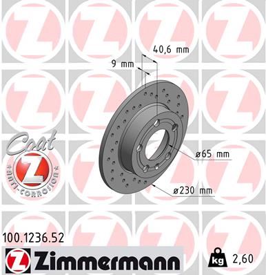 ZIMMERMANN ARKA FREN AYNASI GOLF4-BORA-POLO-A3-TOLEDO 98-04 POLO-FABIA-RAPID-A1 09 231.7x9x5DL DELİKLİ 986478868-DF2805 1J0615601-1J0615601C-1J0615601N OEM: 1J0615601-1J0615601C-1J0615601N - ZIMMERMANN 100.1236.52 kodlu oto yedek parça görseli