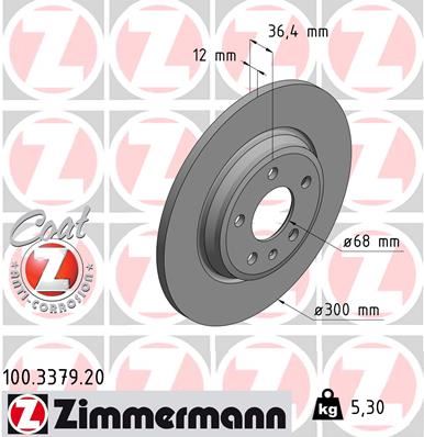 ZIMMERMANN ARKA FREN AYNASI A4-A5 1.8-2.0 07 A6 1.8-2.0 11 A7 2.0-2.8 11 Q5 2.0 09 80A615601B-8W0615601C-8W0615601H OEM: 80A615601B-8W0615601C-8W0615601H - ZIMMERMANN 100.3379.20 kodlu oto yedek parça görseli