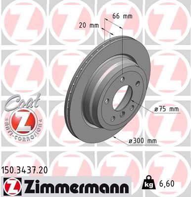 ZIMMERMANN ARKA FREN AYNASI BMW 1 E81 3 E90-E91-E92-E93 X1 E84 986479263-DF4802 34216855008-6864901-34216764653 OEM: 34216855008-6864901-34216764653 - ZIMMERMANN 150.3437.20 kodlu oto yedek parça görseli
