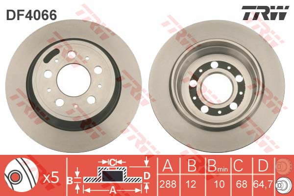 108360564 ARKA FREN AYNASI VOLVO XC90 2.5T-3.2AWD-D3-D5-T6 2002 2012 17 JANT 308x20x5DLxHAVALI 986479320-DF4338 8624926-31423152