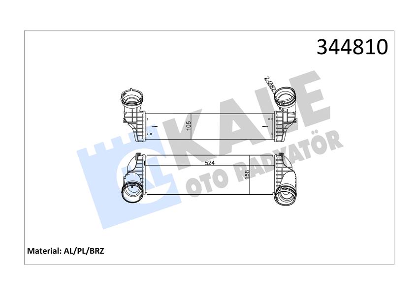 116545211 TURBO RADYATÖRÜ INTERCOOLER DUCATO-BOXER-JUMPER 2.2-2.3-3.0 D 06 740x127x50 1340763080-0384.K1