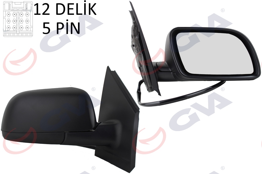 129636168 DIŞ DİKİZ AYNASI SAĞ POLO 05 ELEKTRİKLİ ISITMALI KONVEKS 5 FİŞ VM-377EHR 6Q1857508P-6Q1857508AE9B9