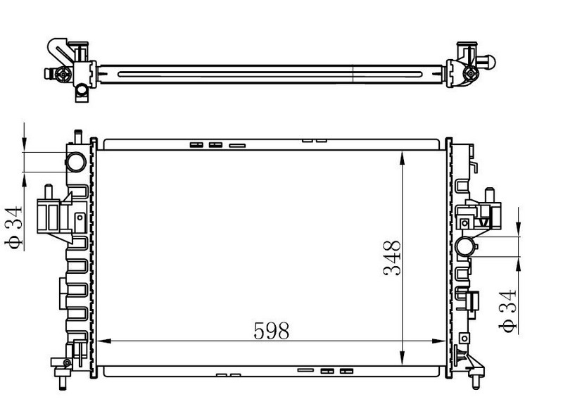 156699213 RADYATÖR VECTRA C-SIGNUM 1.6-1.8 16V 02 AC KLİMASIZ MEK 650x415x23 1300244-24418338