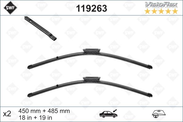 189776062 SİLECEK SILENCIO 60 CM X1 VM18 RENAULT TOYOTA VOLVO SUBARU PEJO VW OPEL BMW KIA FIAT SWF 116148 8250A246-983502K000