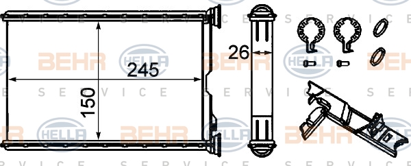 204200126 KALORİFER RADYATÖRÜ DUCATO-BOXER-JUMPER 94-02 220x195x42 1321309080-6448.93-6448.F9