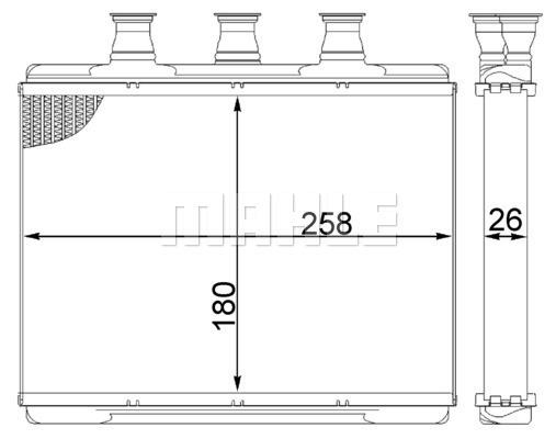 232597406 KALORİFER RADYATÖRÜ PASSAT A4 SUPERB 97- 00 8D1819030B-8D1819031A-8D1819031B