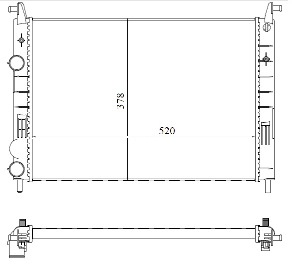 255209548 RADYATÖR VECTRA C-SIGNUM 1.6-1.8 16V 02 AC KLİMASIZ MEK 650x415x23 1300244-24418338