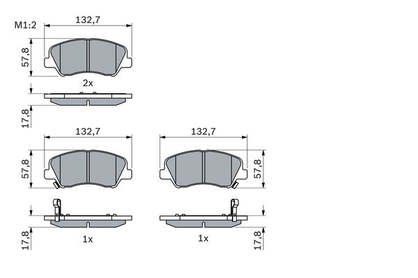 256489107 ÖN BALATA HYUNDAI İ30 1.4-1.6-2.0-1.6 CRDI-2.0 CRDI 10/07 KIA CEED 06 GDB3450 581011HA10-581011HA20-WVA23966