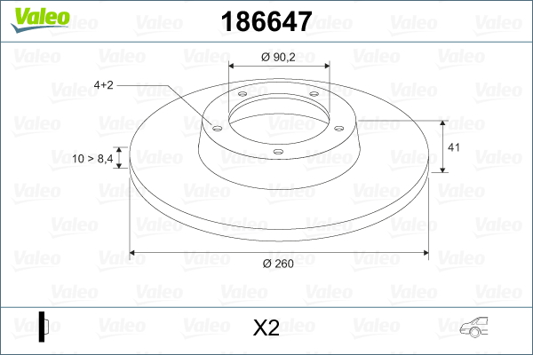 259914278 ARKA FREN AYNASI VOLVO XC90 2.5T-3.2AWD-D3-D5-T6 2002 2012 17 JANT 308x20x5DLxHAVALI 986479320-DF4338 8624926-31423152