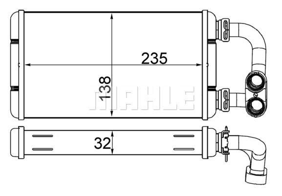 268694450 KALORİFER RADYATÖRÜ VECTRA B 190x180x42 1843107-90463839