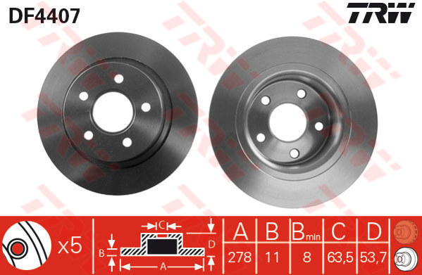 285110143 ARKA FREN DİSK AYNASI ELENTRA 11- i30 11-16 CEE D 12- 262x10x5DL DOLU 584113X300-58411A6300-ADG043176