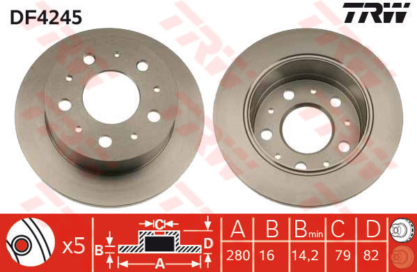 305735281 ARKA FREN AYNASI BOXER 94 DUCATO 94 JUMPER 94 280x16x5DL 4246.Z3-71740117-46833807-4246.Z1