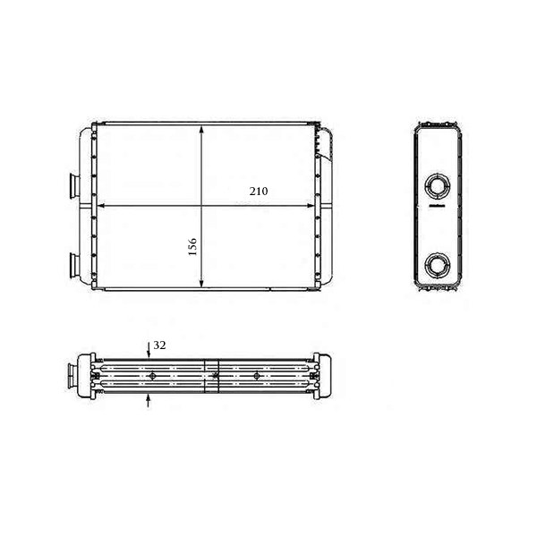 348216660 KALORIFER RADYATORU TRANSIT V347 2.2TDCI 2.4TDCI 3.2TDCI KLIMASIZ 06 6C1H 18476 A1B T178422