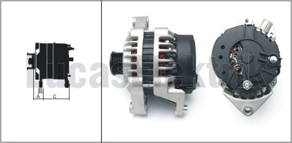 361710227 ALTERNATOR 12V 100A V.P. ISUZU COMBO MERIVA CORSA C ASTRA G 1.7CDTI / DTI 1204157-1204158-6204140