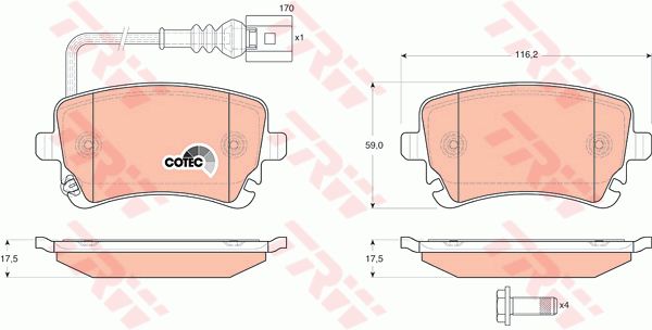 388351536 ARKA BALATA VW TRANSPORTER T5 03 09 A4 04-09 A6 04-11 A8 03-10 FİŞLİ 8E0698451C-4B3698451-4F0698451F