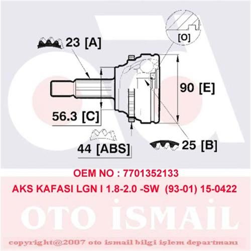 404764994 AKS KOMPLE SOL RENAULT CLIO IV 1.5 DCİ OTM. VİT. 2012 391018401R