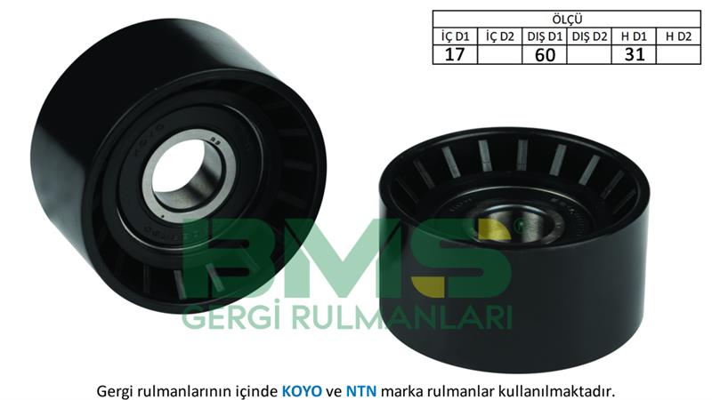 454149709 EKSANTRİK GERGİ RULMANI CLIO-MEGANE 1.4 16V - CLIO-LAGUNA.SCENIC-TRAFIC 2.0 16V - LAGUNA SCENIC 1.6 16V 7700107150-8201058069-1307000QAA