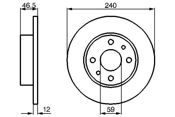 460127292 ON FREN DISKI TEMPRA-TIPO-MAREA-BRAVA-BRAVO 96 ALFA ROMEO 145-146 LANCIA DELTA-YPSILON 257x12x4DL 46820655-71738373-7663466-46554302