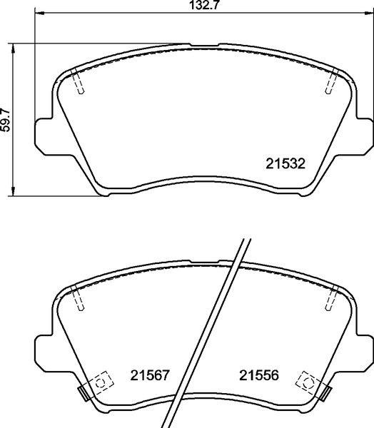 491583023 ÖN BALATA HYUNDAI İ30 1.4-1.6-2.0-1.6 CRDI-2.0 CRDI 10/07 KIA CEED 06 GDB3450 581011HA10-581011HA20-WVA23966