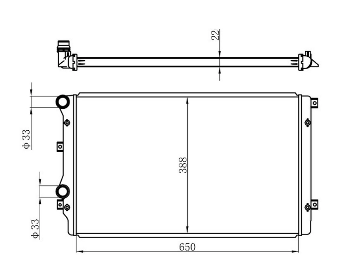 531713728 RADYATÖR PASSAT 96-00 A4 95-01 A6 00-05 ADP-AHL-ANA-ARM AC KLİMASIZ MEK OTOM 630x412x34 8D0121251BC-8D0121251M