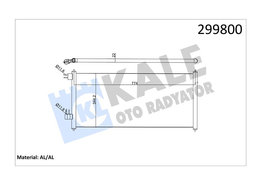 535576792 KLIMA RADYATORU FOCUS III 11 17 1.6 ECOBOOST C-MAX II 11 1.6 ECOBOOST -2.0 TDCI 8V6119710FA-1693590-2002808