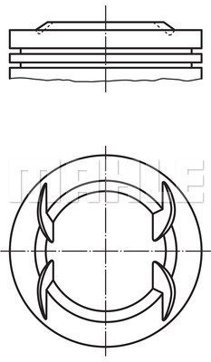 536067179 028PI00117002 PISTON SEGMAN 76.51MM 050 GOLF 5-6-JETTA 3-4-PASSAT-1.4TSI-FSI BLG BMY CAVA CTHA 05 03C107065AQ