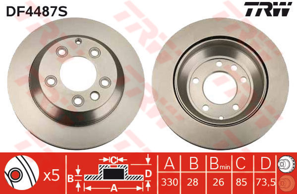 560200299 ARKA FREN AYNASI AUDI A6 4B.C5 3.0 QUATTRO 07/04 A6 4F2 2.0 TDI 07/04 302x11.7x9DL 986479257-DF4434 4F0615601E