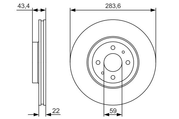 589041129 ON FREN DISKI TEMPRA-TIPO-MAREA-BRAVA-BRAVO 96 ALFA ROMEO 145-146 LANCIA DELTA-YPSILON 257x12x4DL 46820655-71738373-7663466-46554302