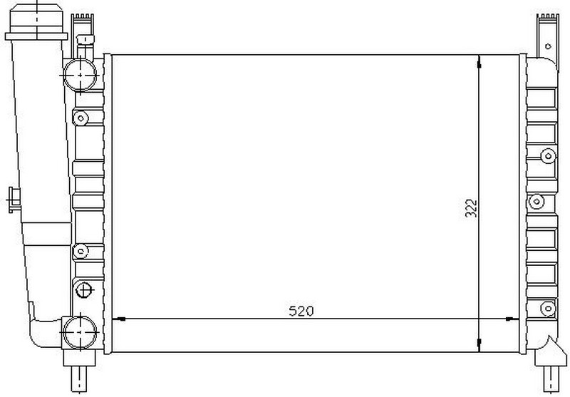 590868457 RADYATÖR VECTRA C-SIGNUM 1.6-1.8 16V 02 AC KLİMASIZ MEK 650x415x23 1300244-24418338