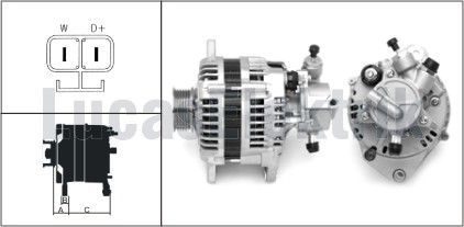 608578006 ALTERNATOR 12V 100A V.P. ISUZU COMBO MERIVA CORSA C ASTRA G 1.7CDTI / DTI 1204157-1204158-6204140