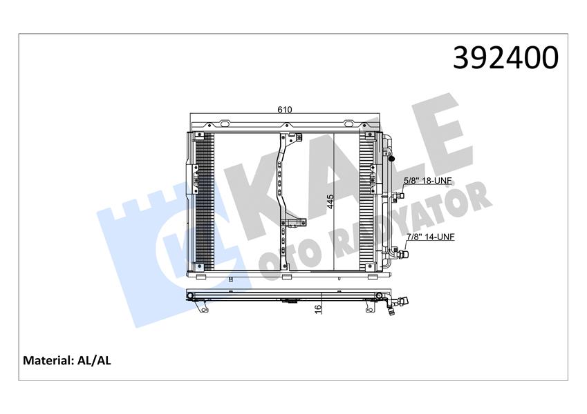 610894744 KLIMA RADYATORU MERCEDES W124 S124 A124 C124 A1248301670